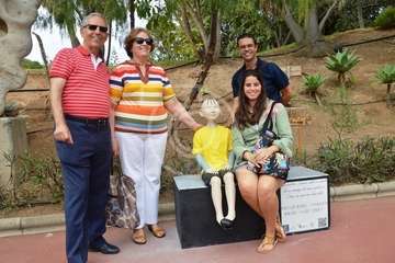 Daños a la escultura de Sanmao en San Juan (Foto TA)